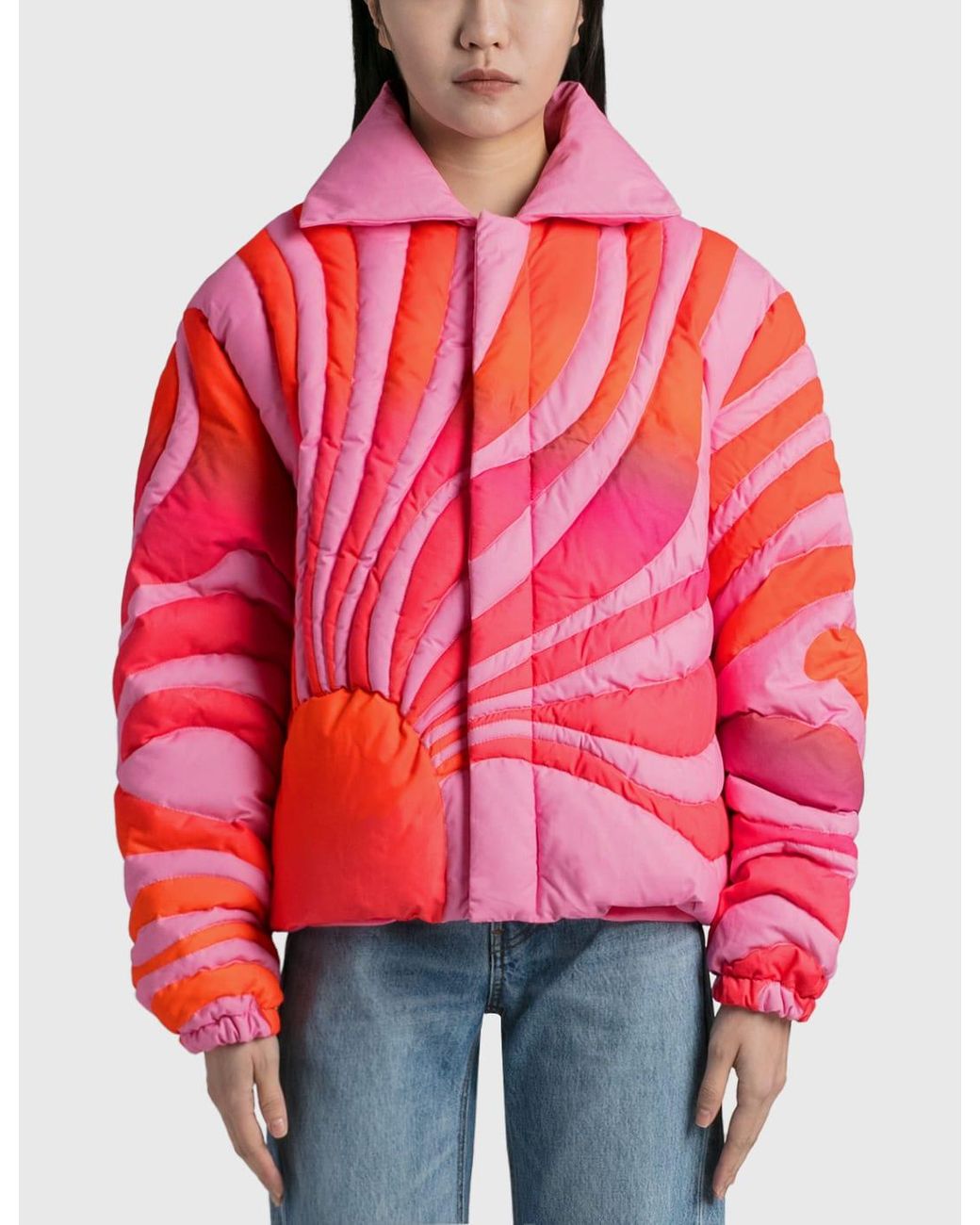 ERL Sunset Puffer Coat in Red | Lyst