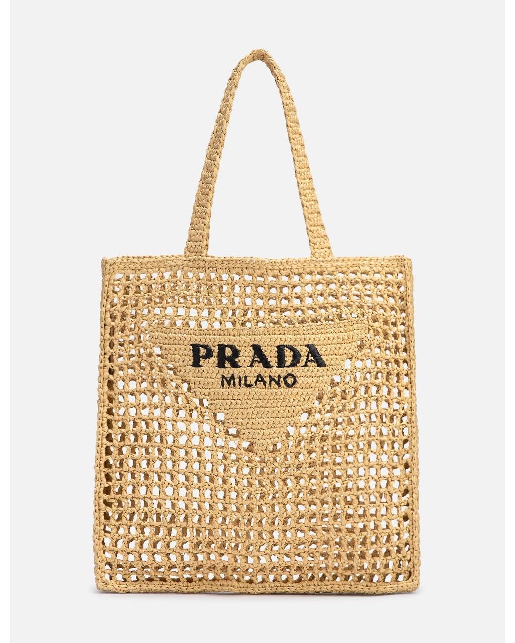 Prada Extra Large Raffia Beach Tote Bag - Neutrals Totes, Handbags