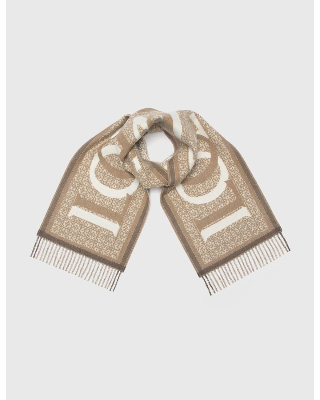 Loewe Love Jacquard Scarf in Natural Lyst