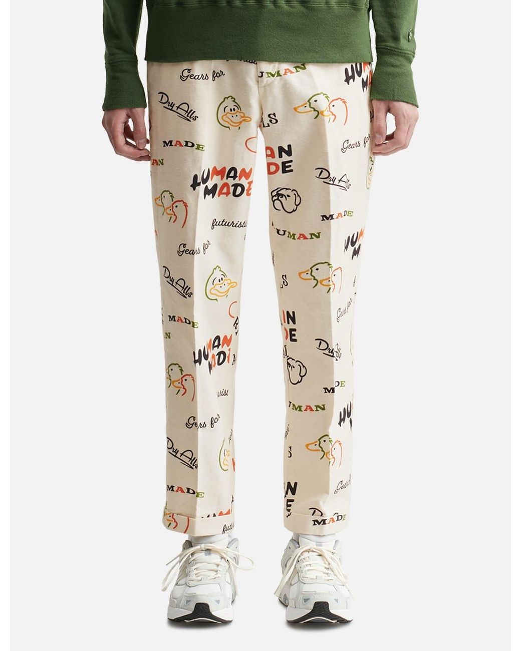 Human Made Printed Chino Pants in Natural for Men | Lyst Canada