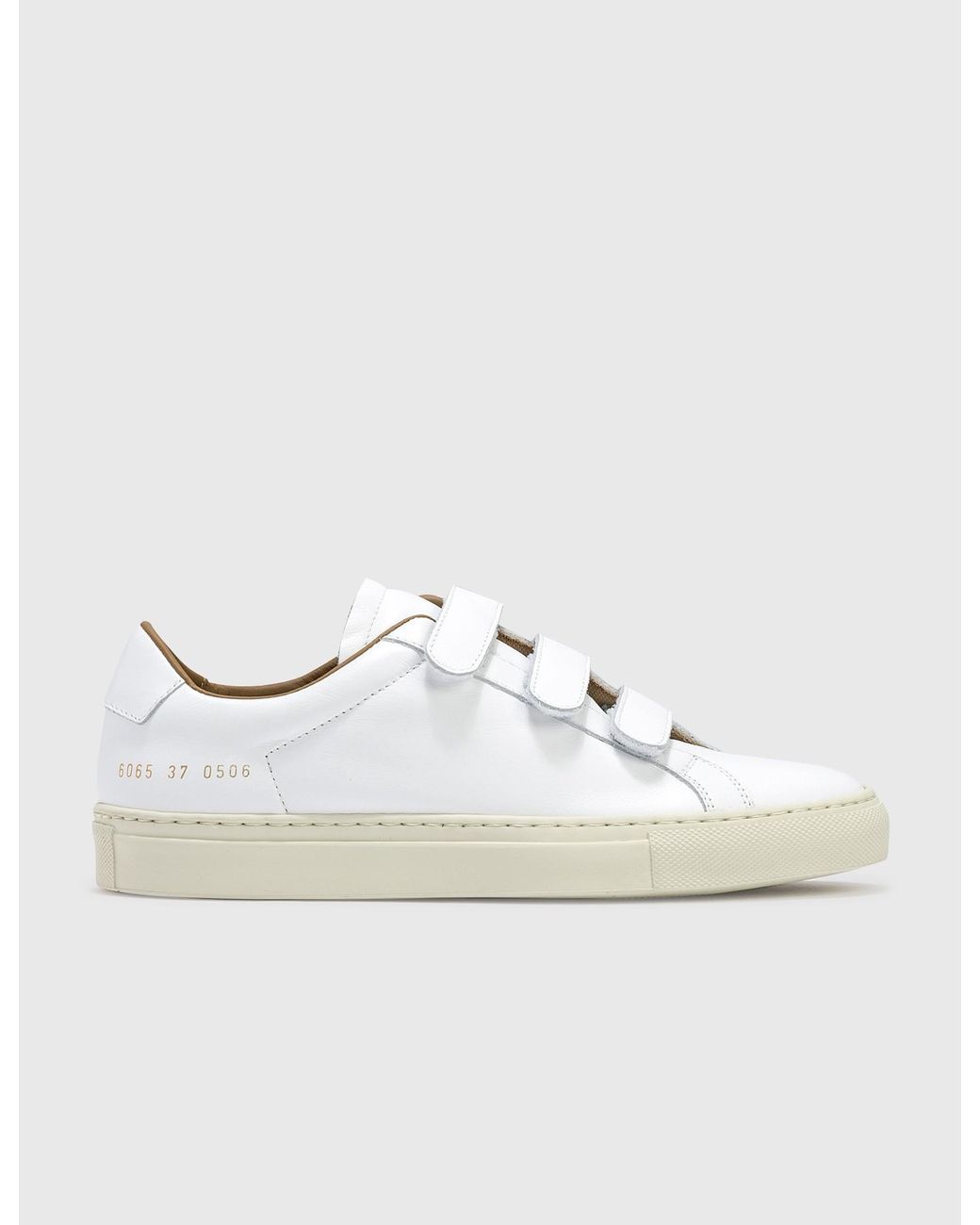 Common Projects Leather Achilles Low Velcro in White - Lyst
