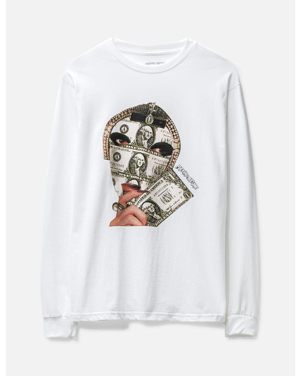 Fucking Awesome Money Face Long Sleeve T-shirt in White for Men