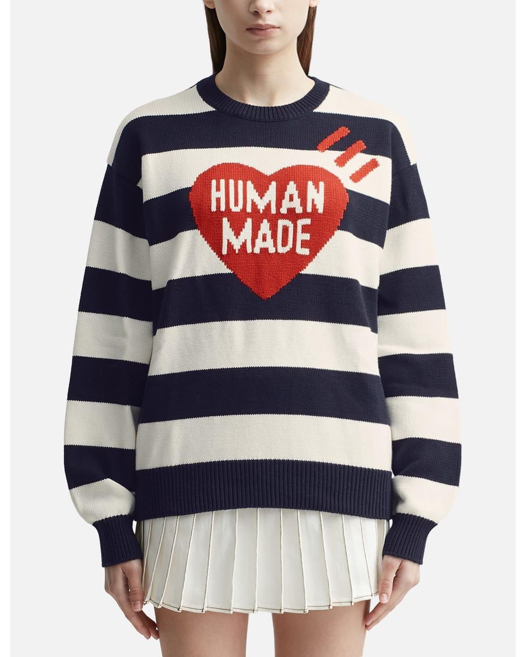 Human Made Striped Heart Knit Sweater in Blue | Lyst Canada