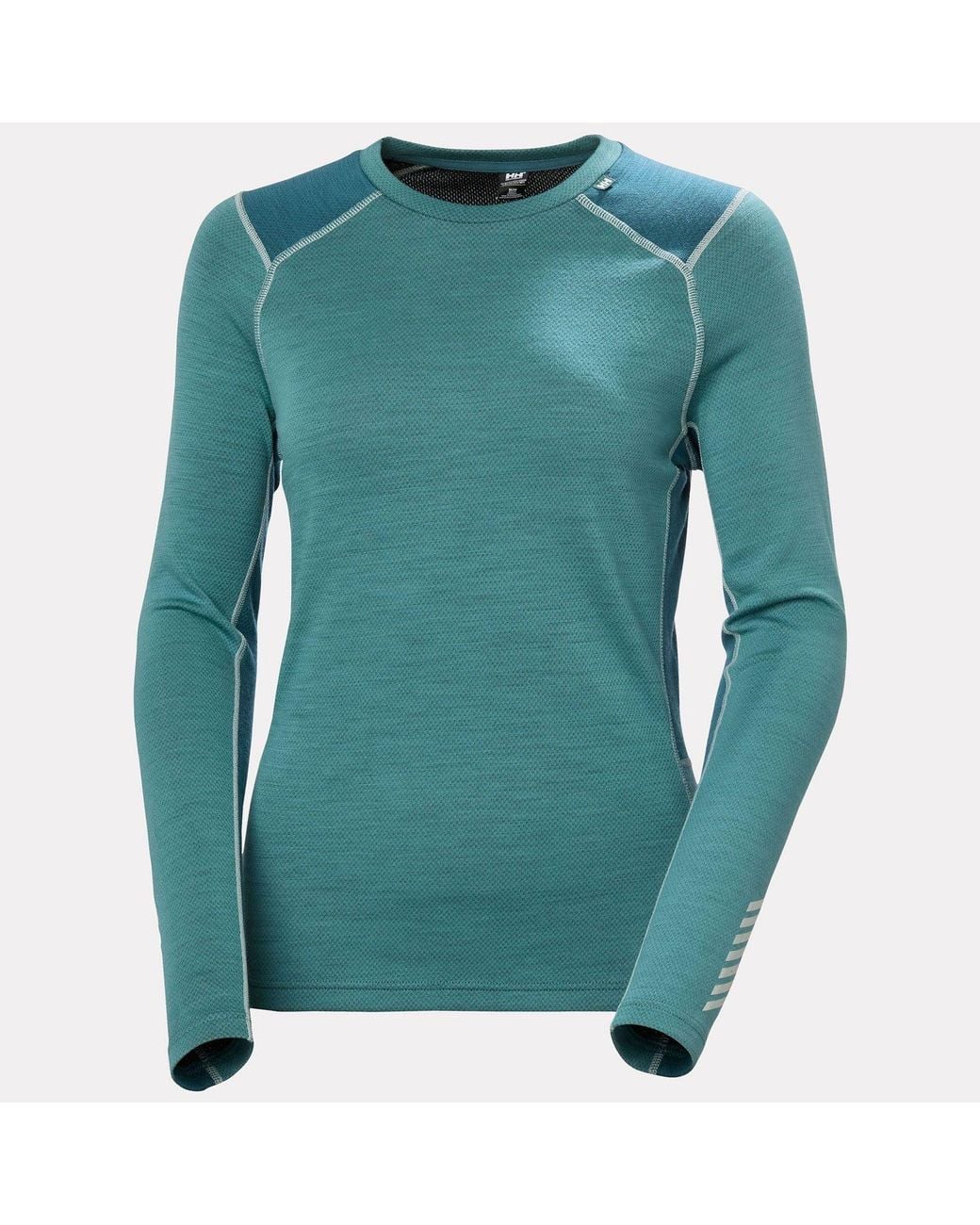 Helly Hansen Blue Lifa Merino Midweight Crew Base Layer
