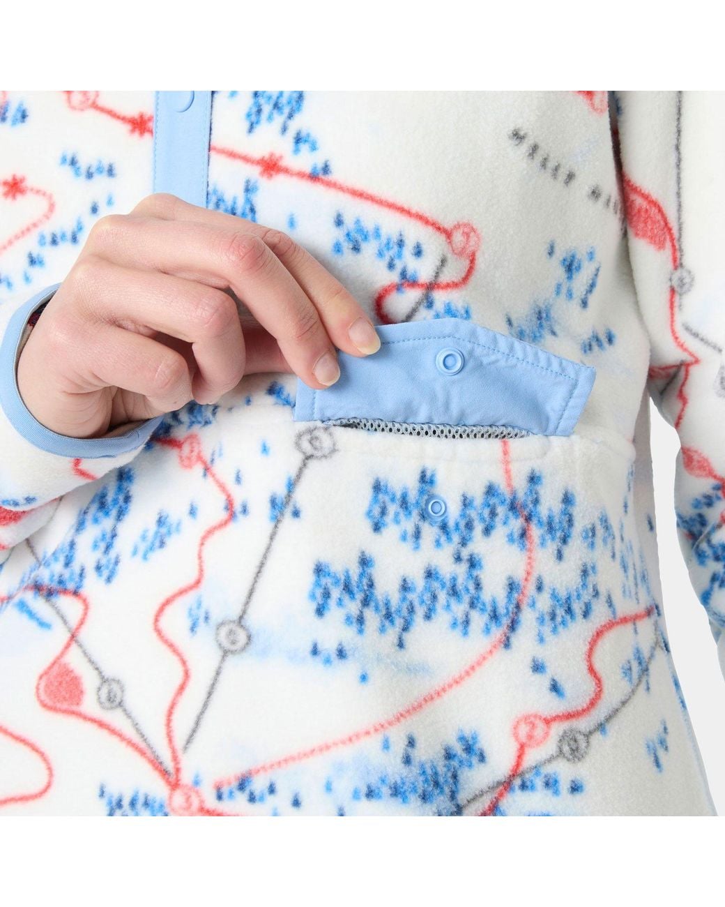 Helly Hansen Blue Maridalen Printed Fleece