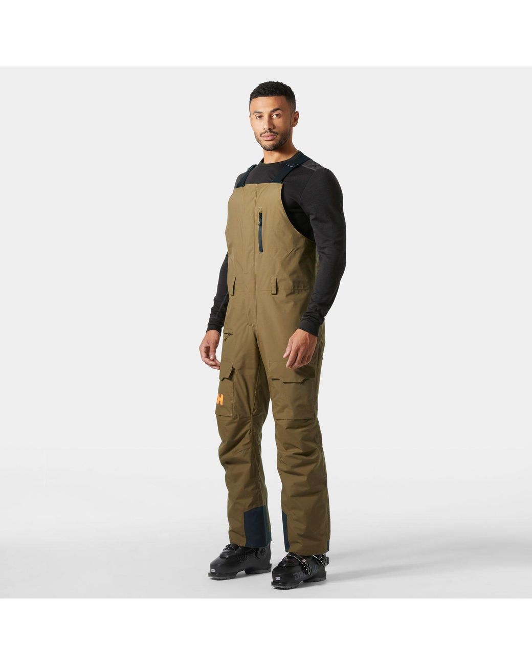 Helly Hansen Green Sogn Bib Cargo Ski Trousers for men
