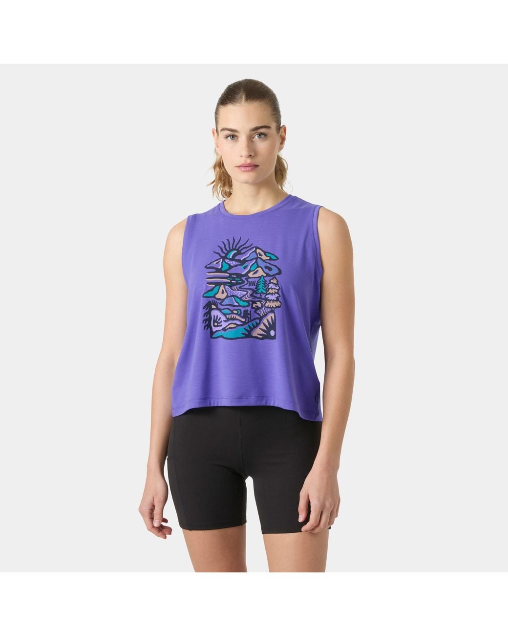 Helly Hansen Purple Skog Graphic Tank Top