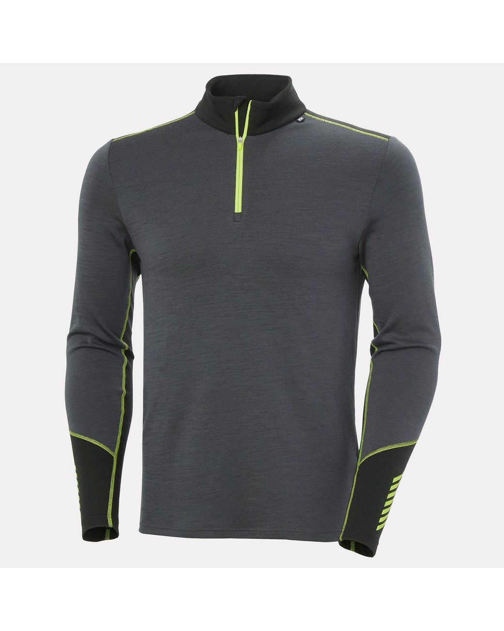 Helly Hansen Green Lifa Merino Midweight Half-Zip Base Layer for men