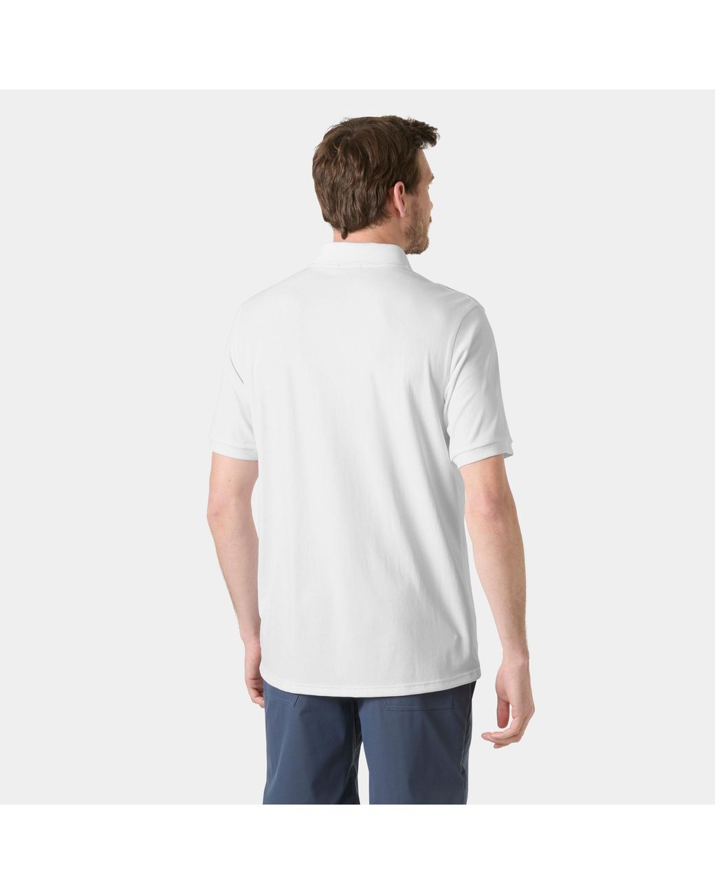 Helly Hansen White Lifa Active Solen Short Sleeve Polo for men