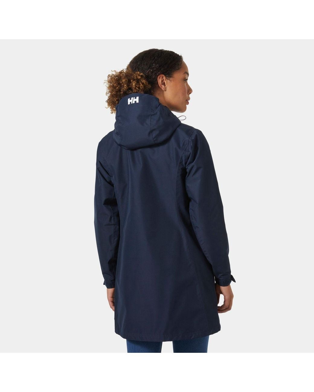 Helly Hansen Long Belfast 3/4 Length Rain Jacket Blue