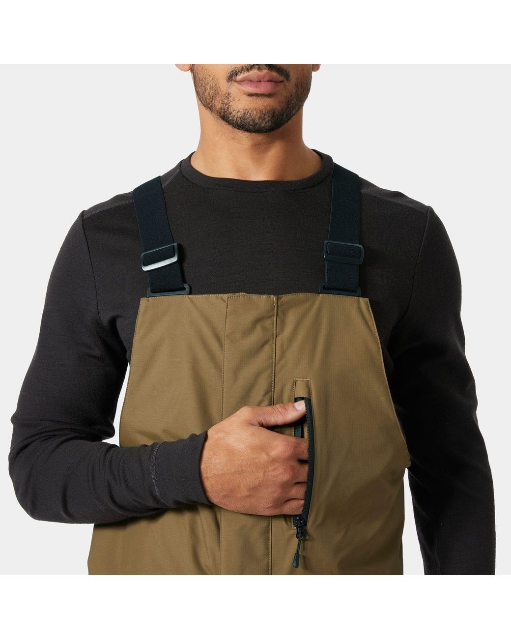 Helly Hansen Green Sogn Bib Cargo Ski Trousers for men