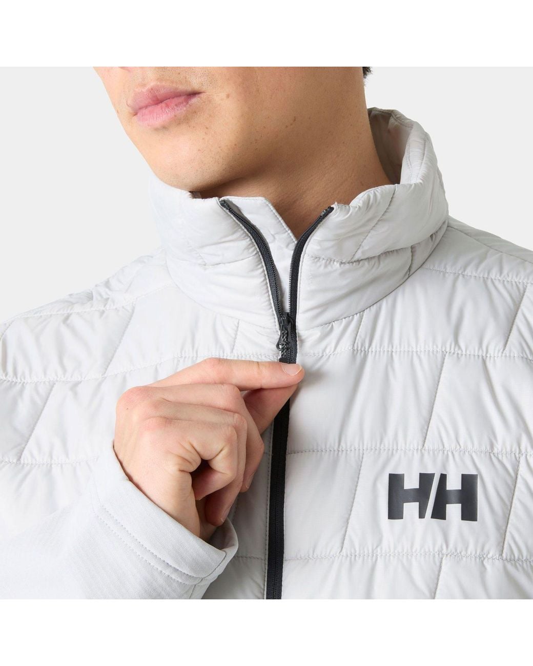 Helly Hansen Gray Lifaloft Hybrid Insulator Jacket for men
