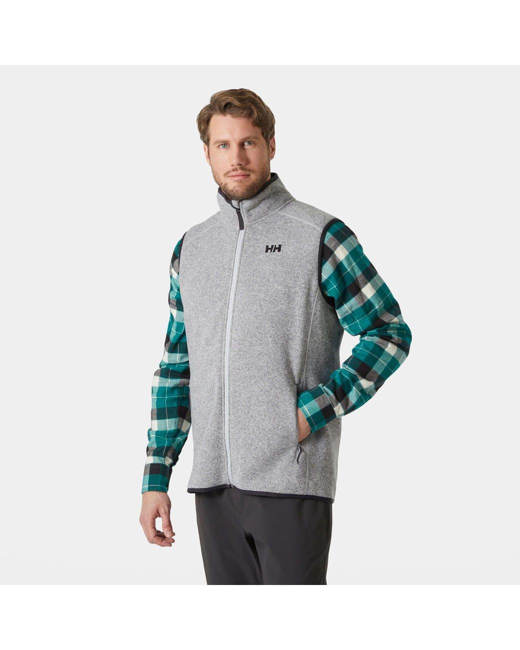 Varde 2.0 Fleece Vest Hombre Helly Hansen de hombre de color Gray