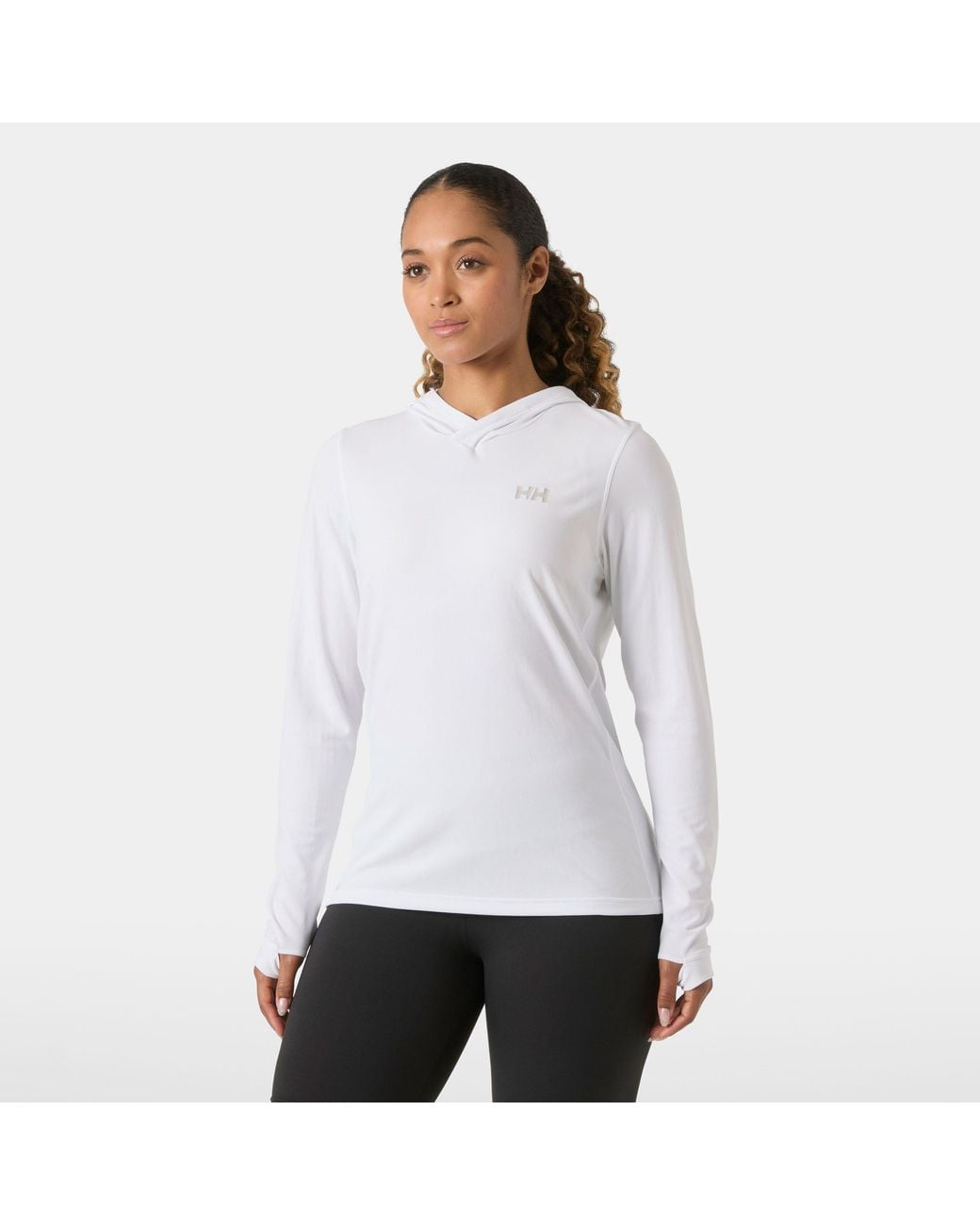 Helly Hansen White Lifa Active Solen Hoodie