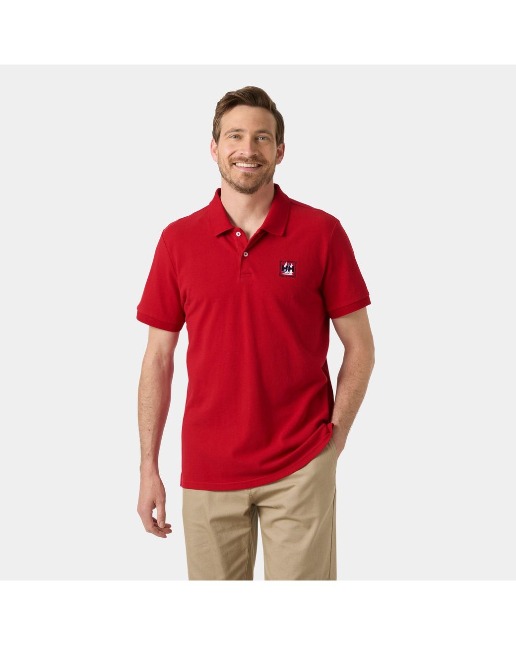 Helly Hansen Red Toulon Graphic Polo for men