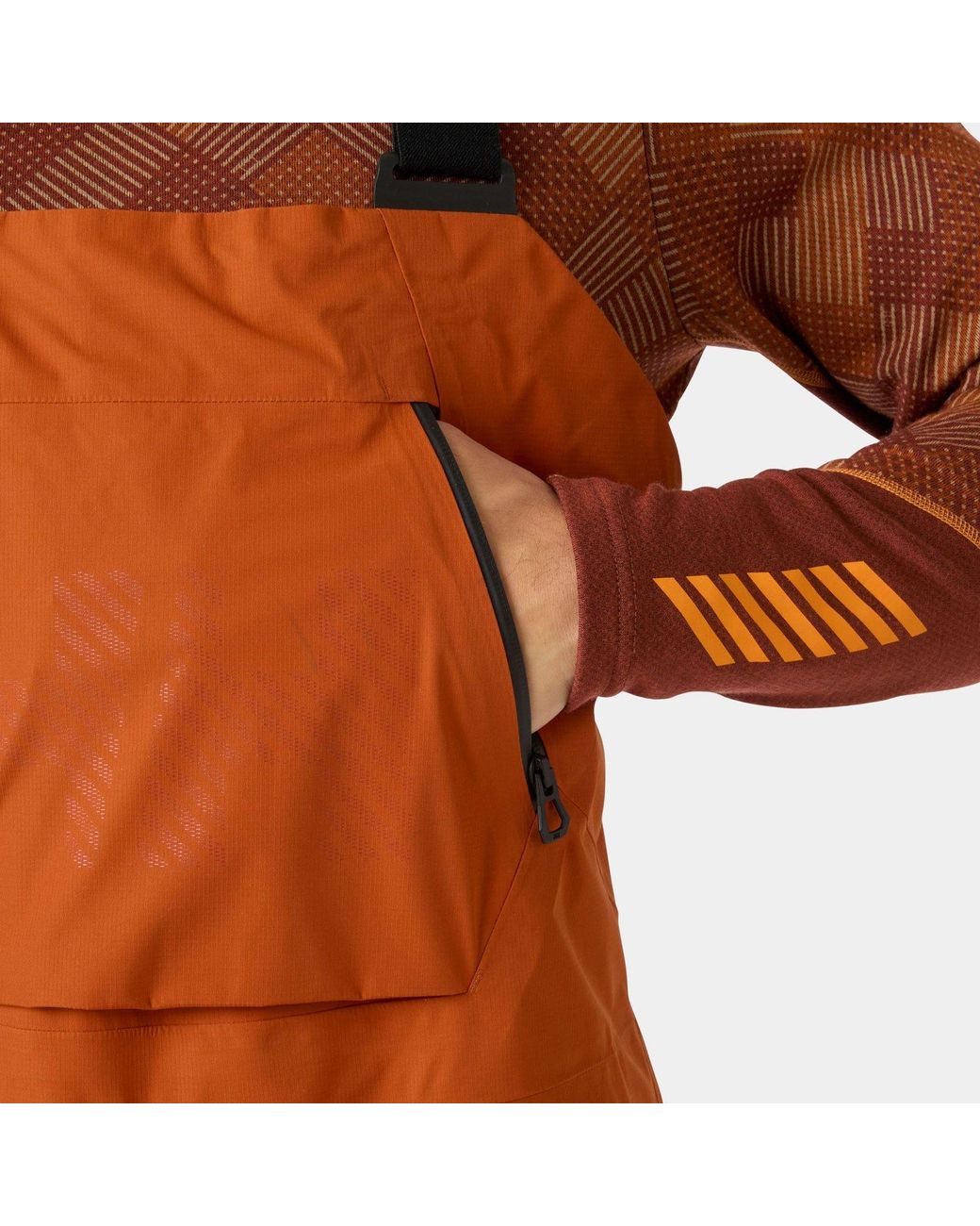 Helly Hansen Orange Ridge Infinity Shell Bib 2.0 for men