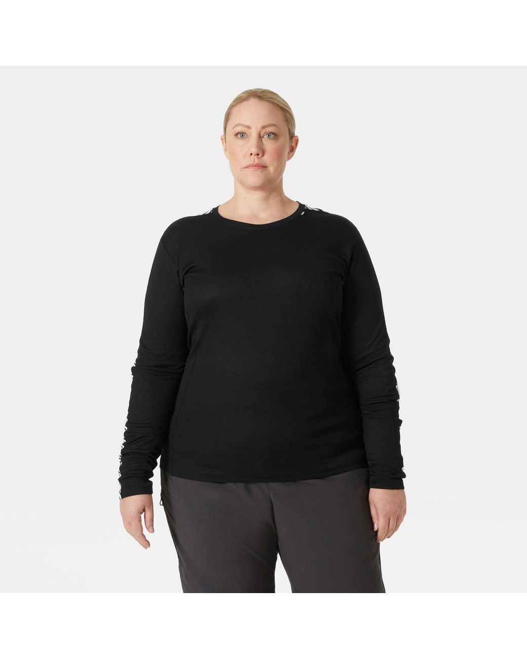 Helly Hansen Black Lifa Long Sleeve Crew Base Layer