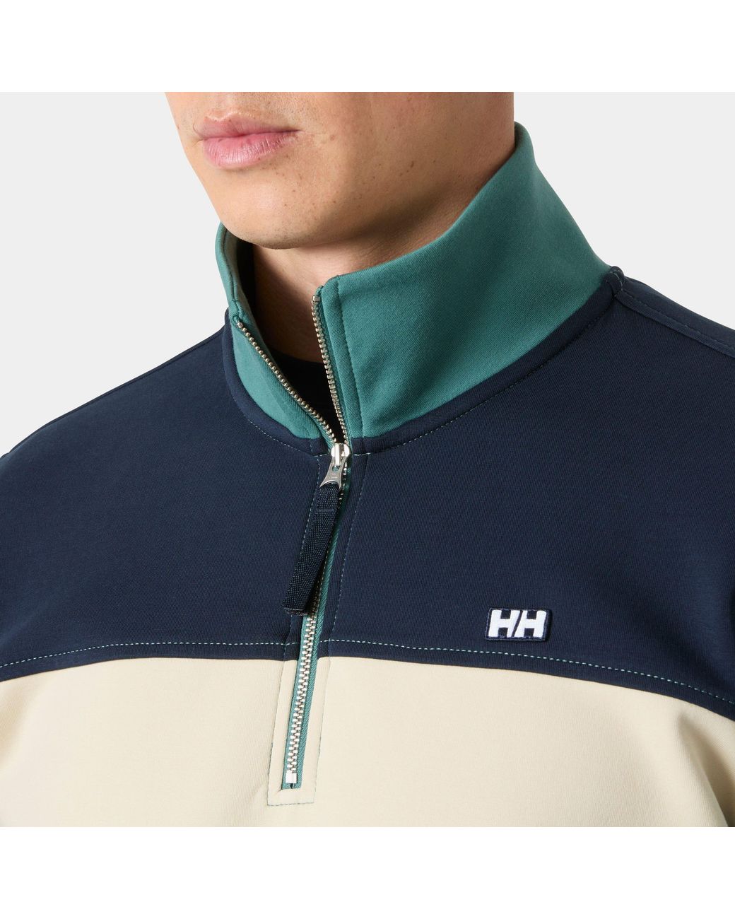 Koster Sweat Half-Zip Verde di Helly Hansen in Green da Uomo