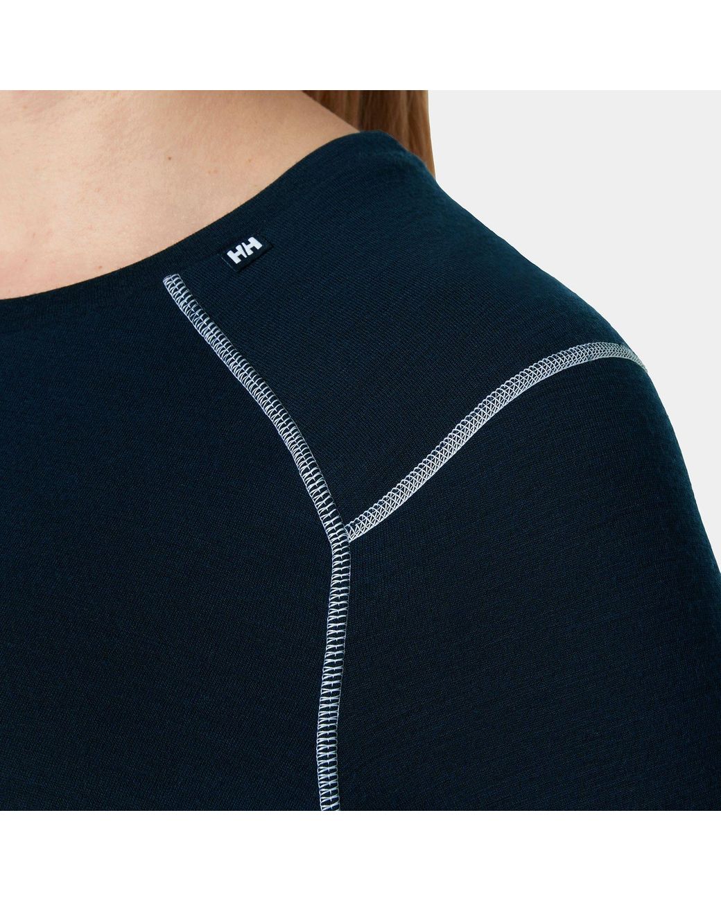 Helly Hansen Blue Lifa® Merino Midweight Crew Plus Shirt Navy