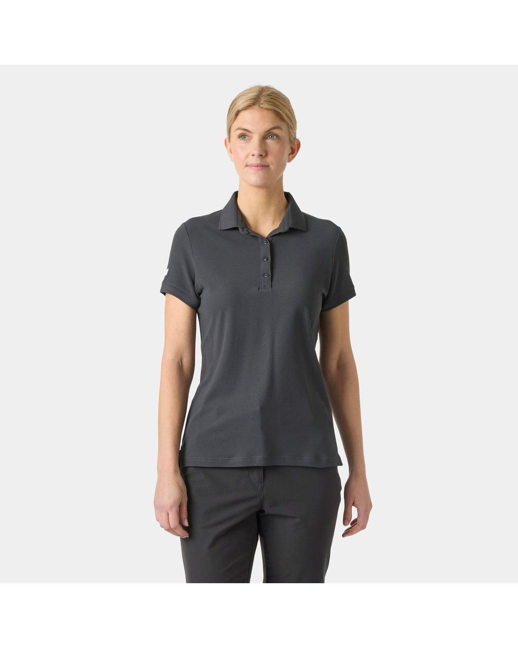 Helly Hansen Black Crewline Quick-Dry Stretch Polo Shirt
