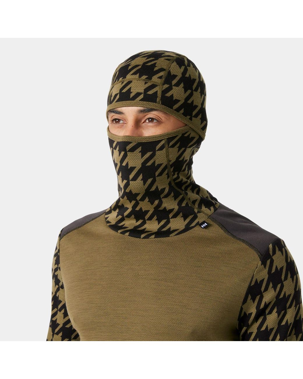 Helly Hansen Green Lifa Merino Midweight Balaclava Hoodie for men