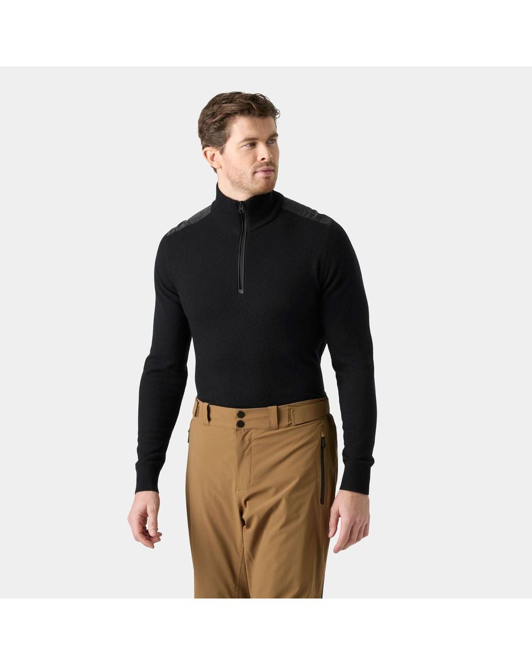 Helly Hansen Black Afton Knitted Half-Zip for men