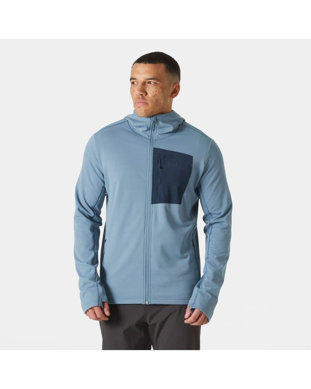 Helly Hansen Blue Versalite Hooded Fleece Jacket for men