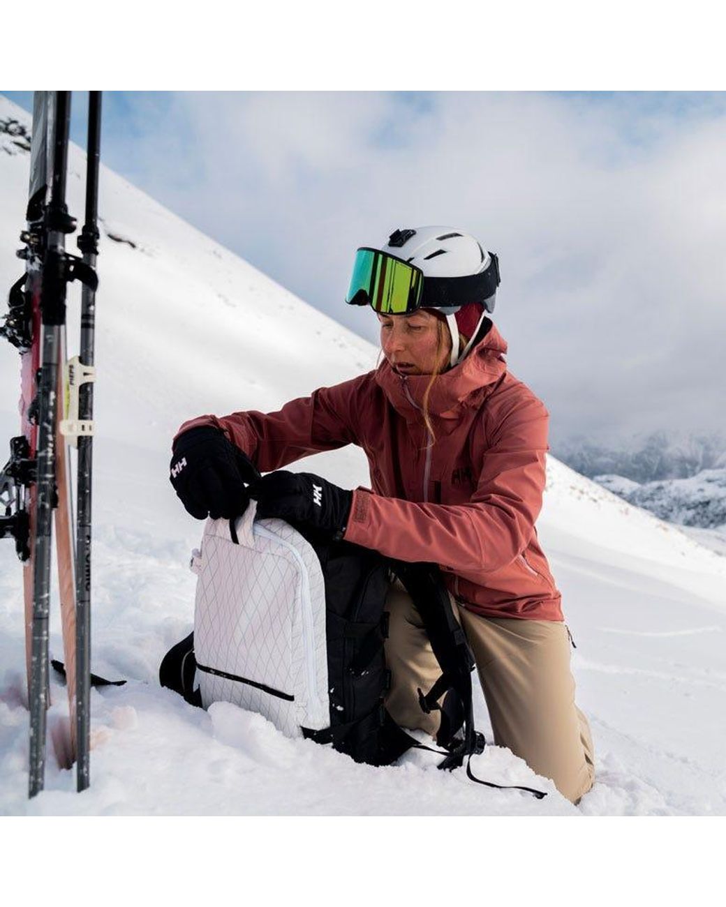 Helly Hansen Brown Verglas Backcountry Ski Shell Jacket
