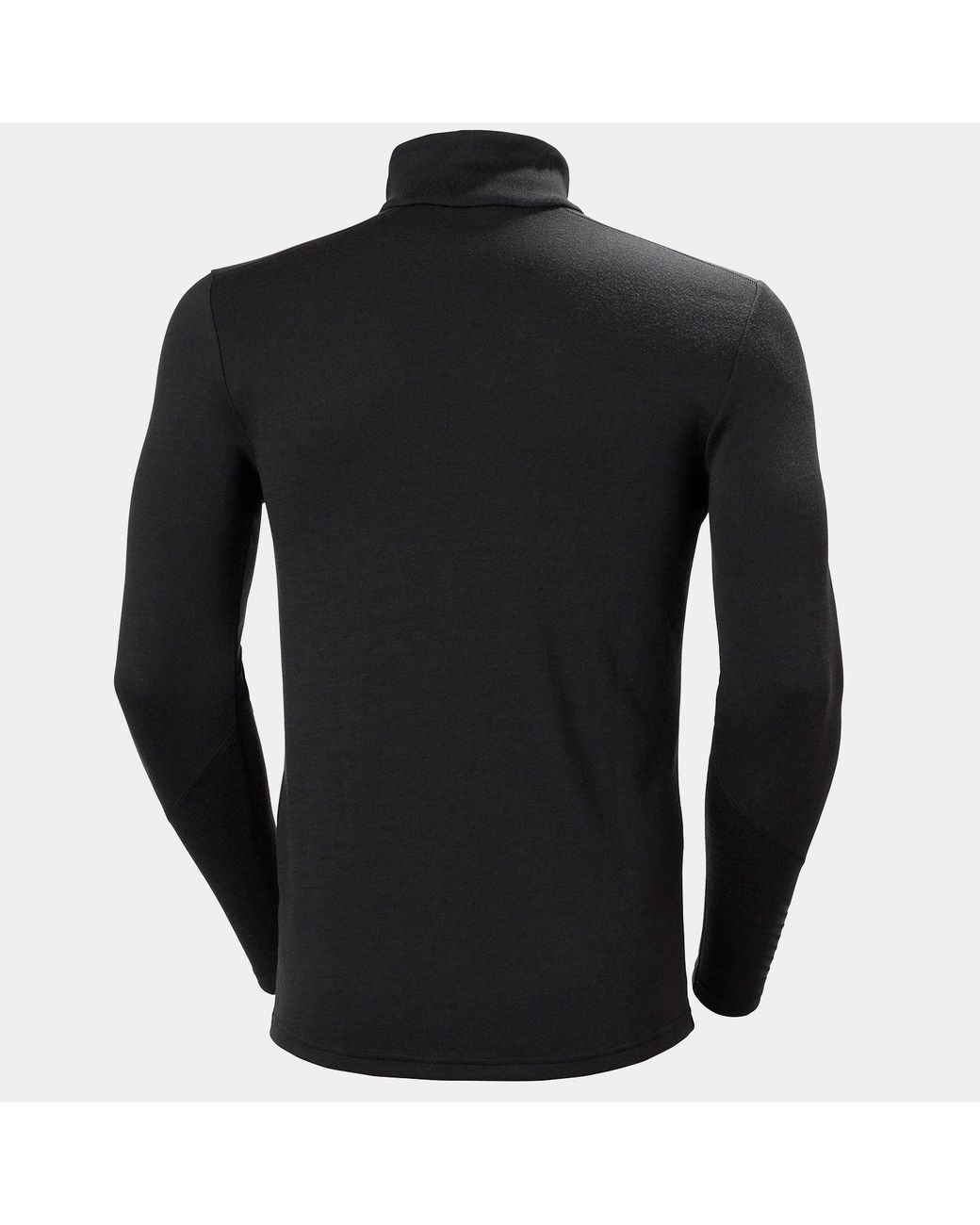 Helly Hansen Black Lifa Merino Midweight Half-Zip Base Layer for men