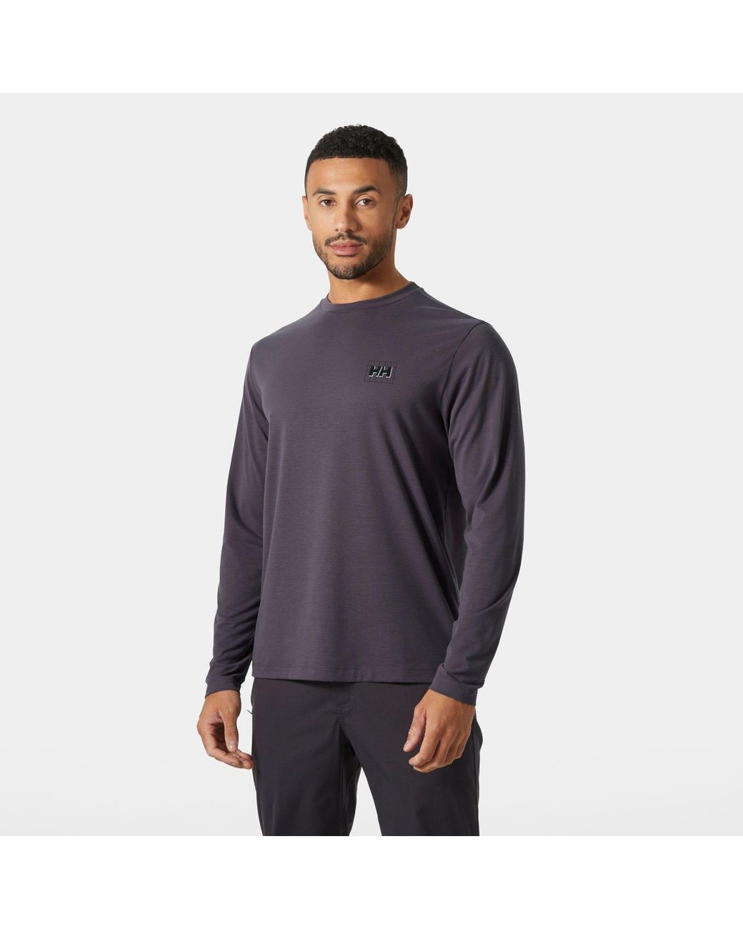 Helly Hansen Blue Skog Graphic Long Sleeve Tee for men