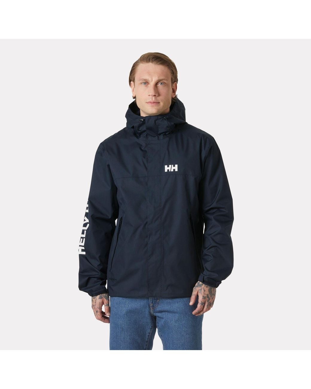 Helly Hansen Blue Ervik Fully Waterproof Jacket for men