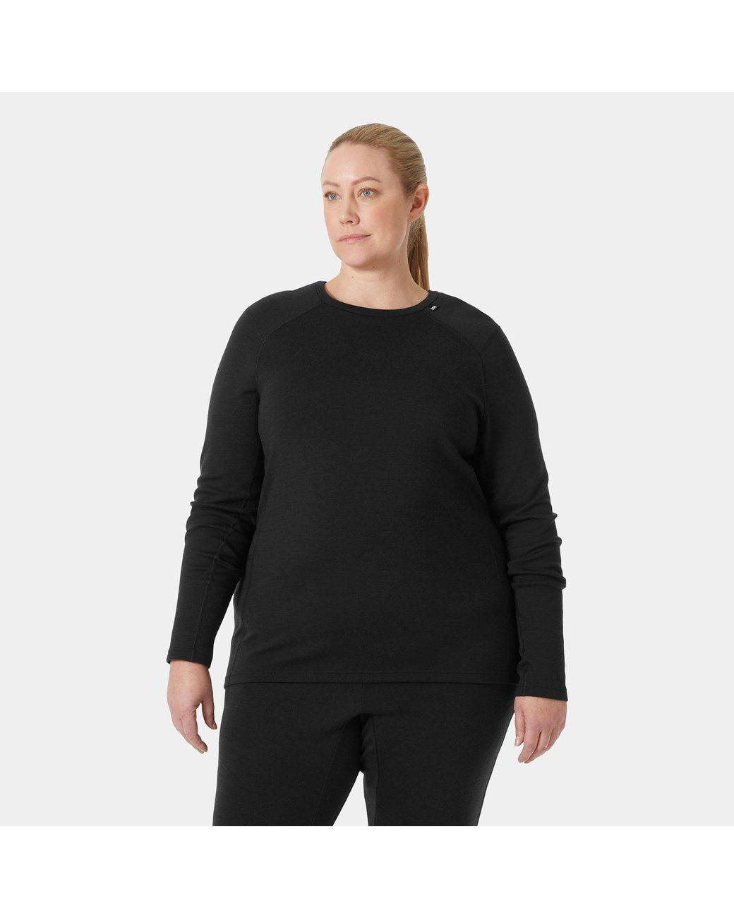 Helly Hansen Black Lifa® Merino Midweight Crew Plus Shirt