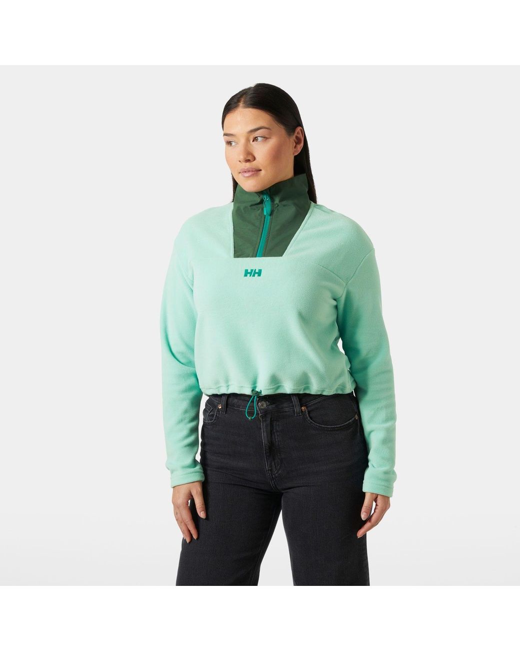 Helly Hansen Green Daybreaker Cropped Fleece