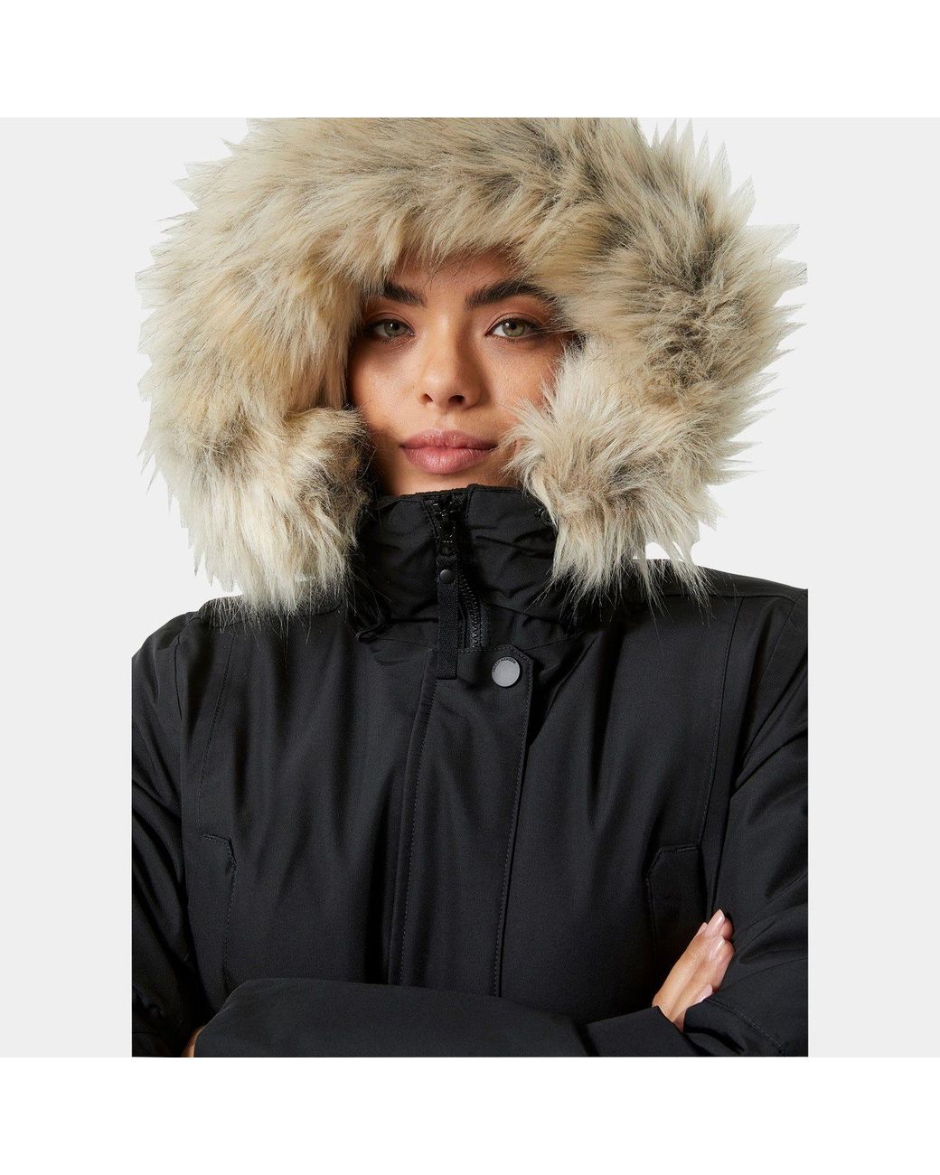 Helly Hansen Black Senja Insulated Winter Parka
