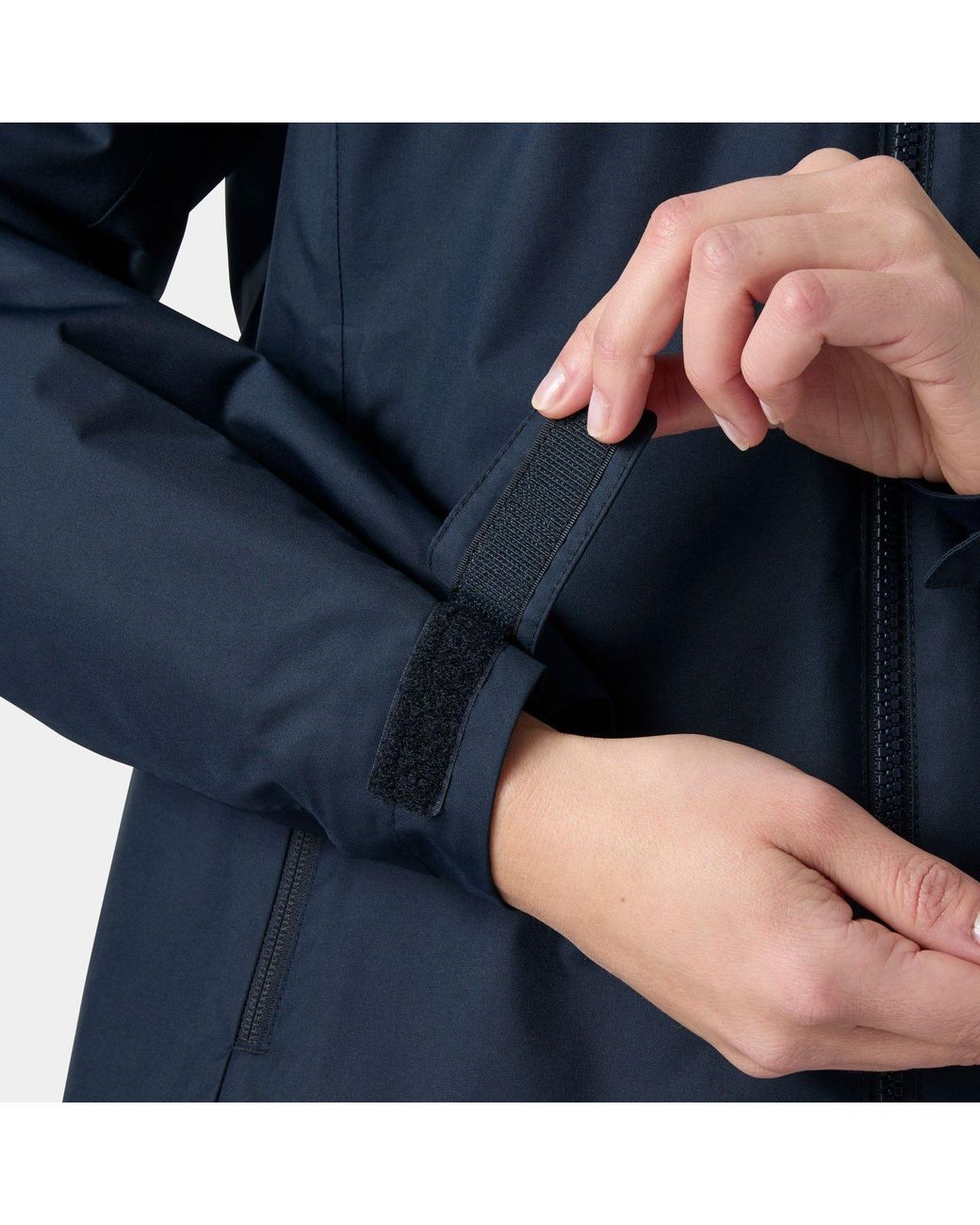 Crew Hooded Pile Jacket Mujer Helly Hansen de color Blue
