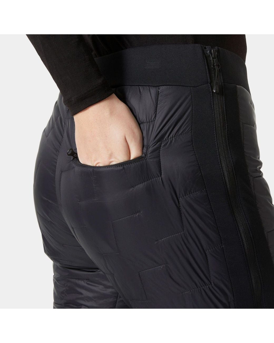 Helly Hansen Black Lifaloft Full Zip Insulator Pants