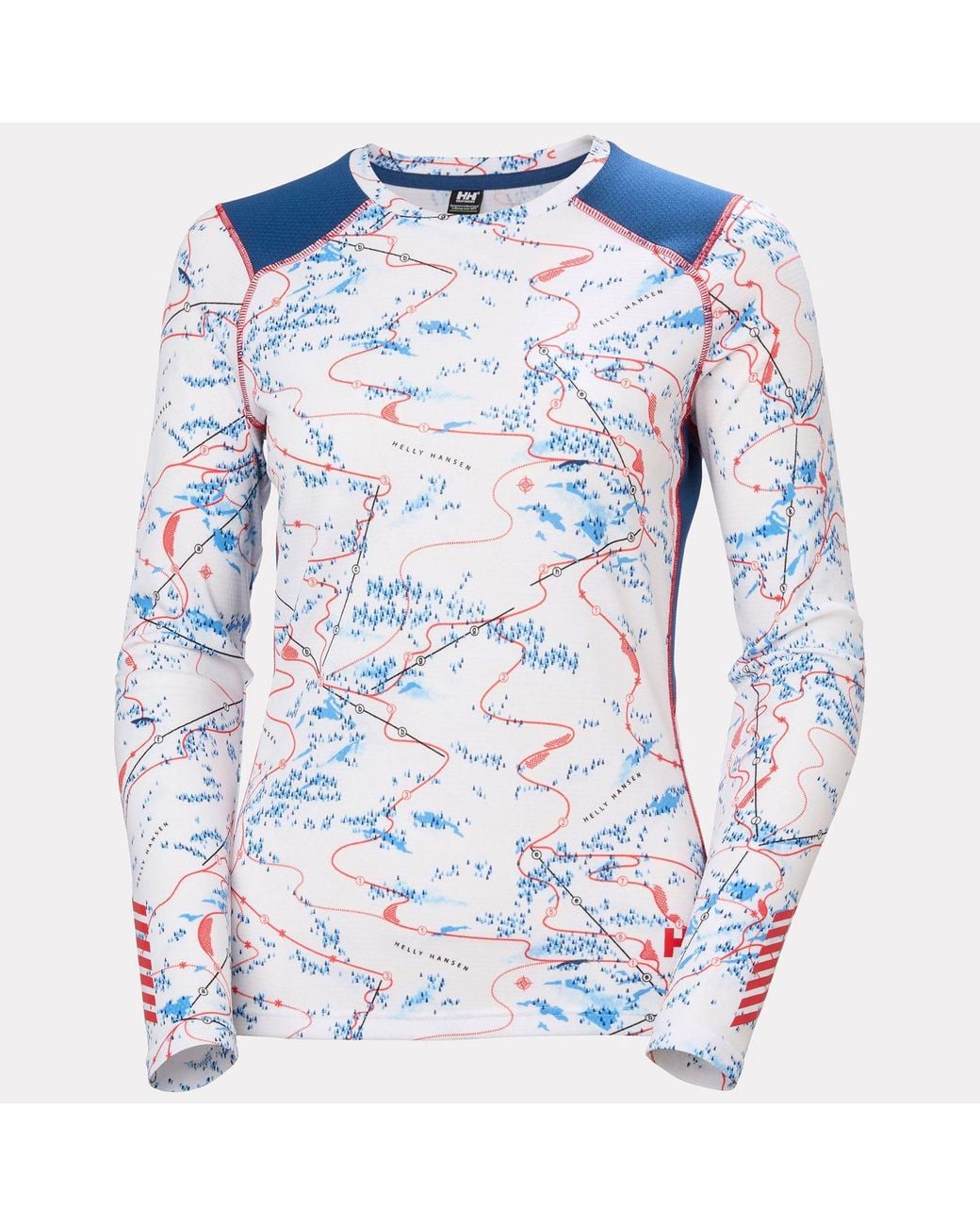 Helly Hansen Blue Lifa Active Crew Lightweight Base Layer