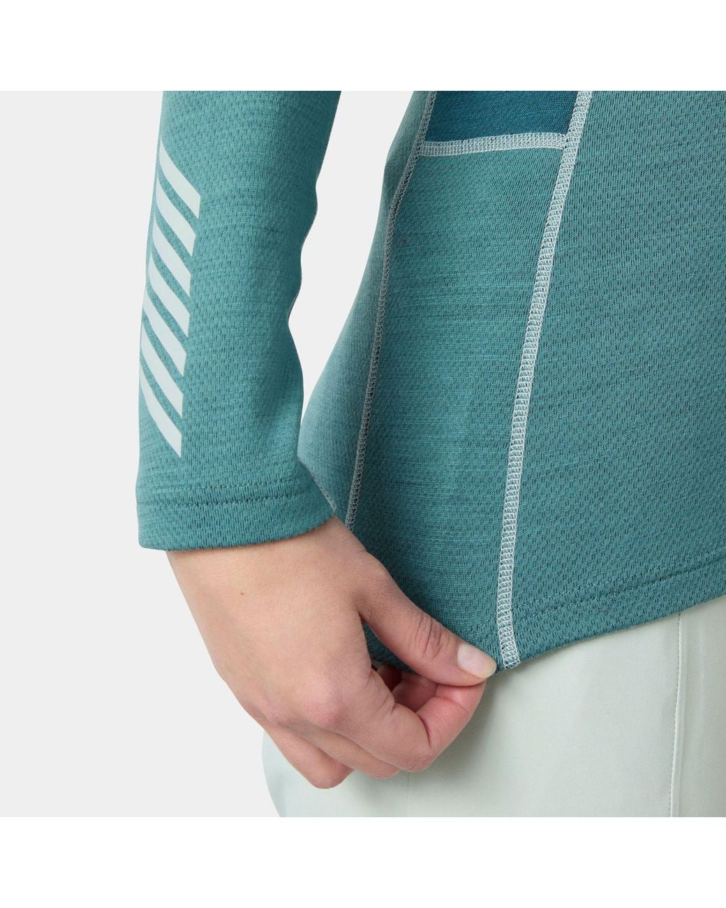 Helly Hansen Blue Lifa Merino Midweight Half-Zip Base Layer