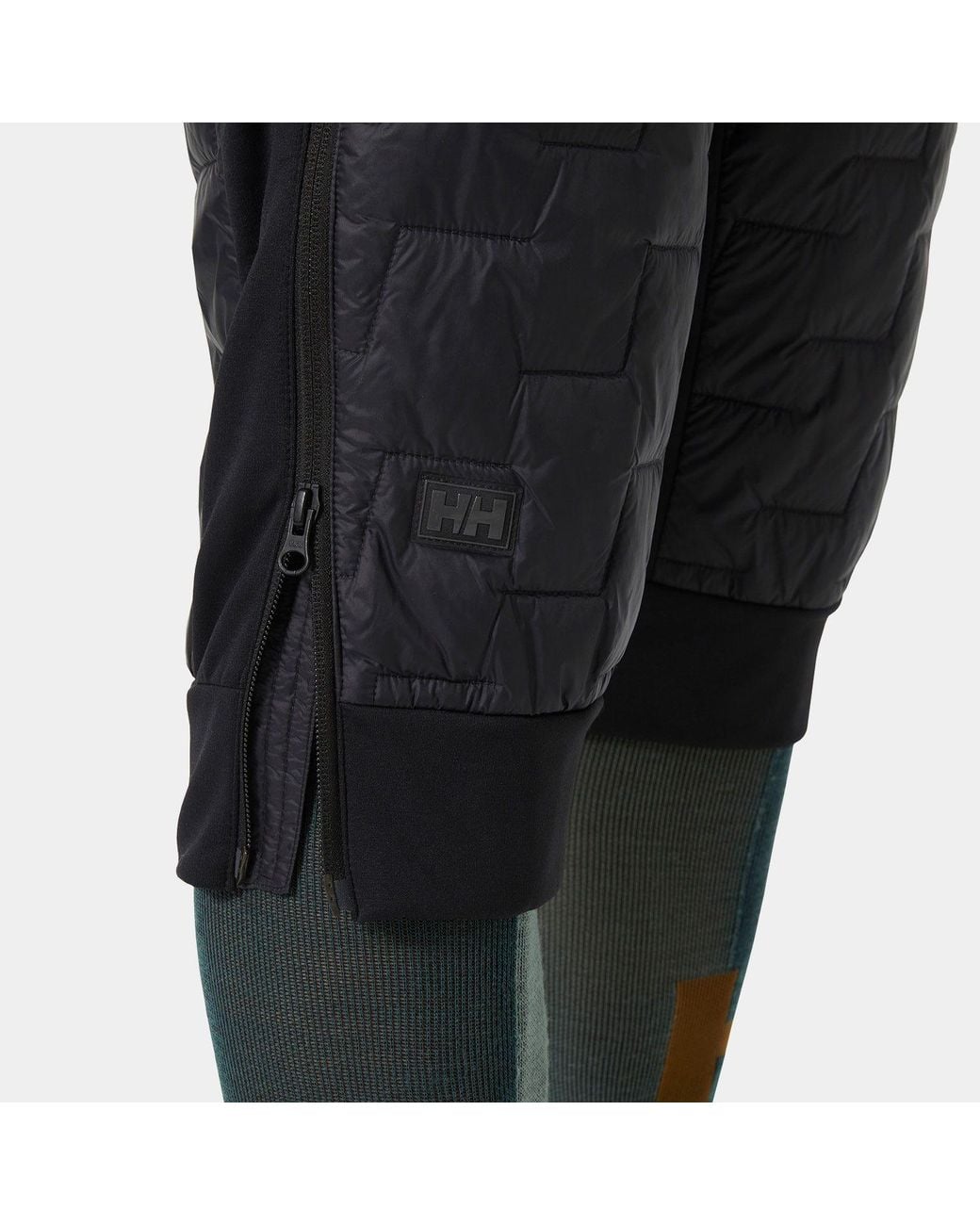 Helly Hansen Black Lifaloft Full-Zip Insulator 3/4 Pants for men