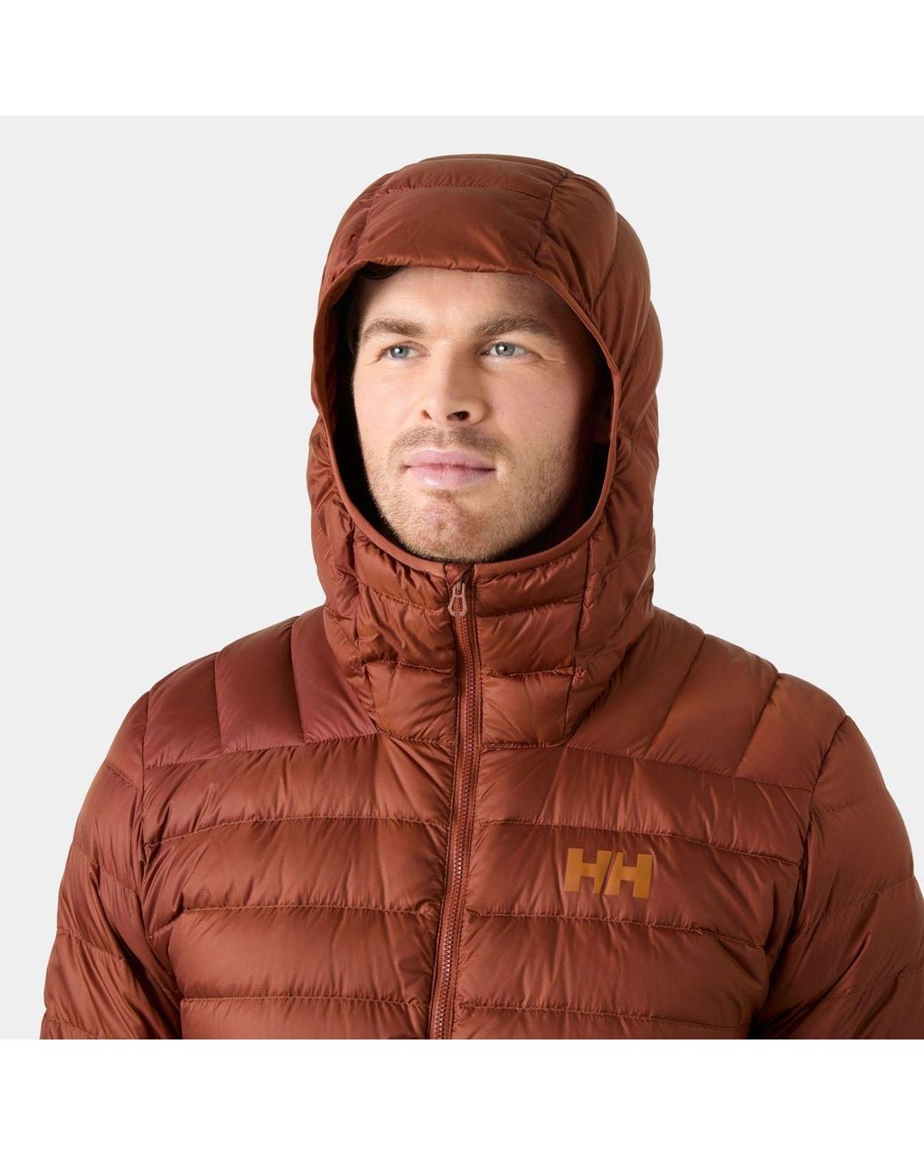 Helly Hansen Brown Verglas Hooded Down Jacket 2.0 for men