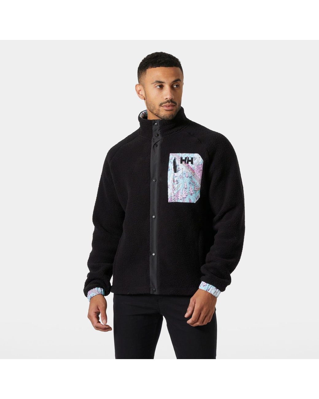 Helly Hansen Black Panorama Pile Snap for men