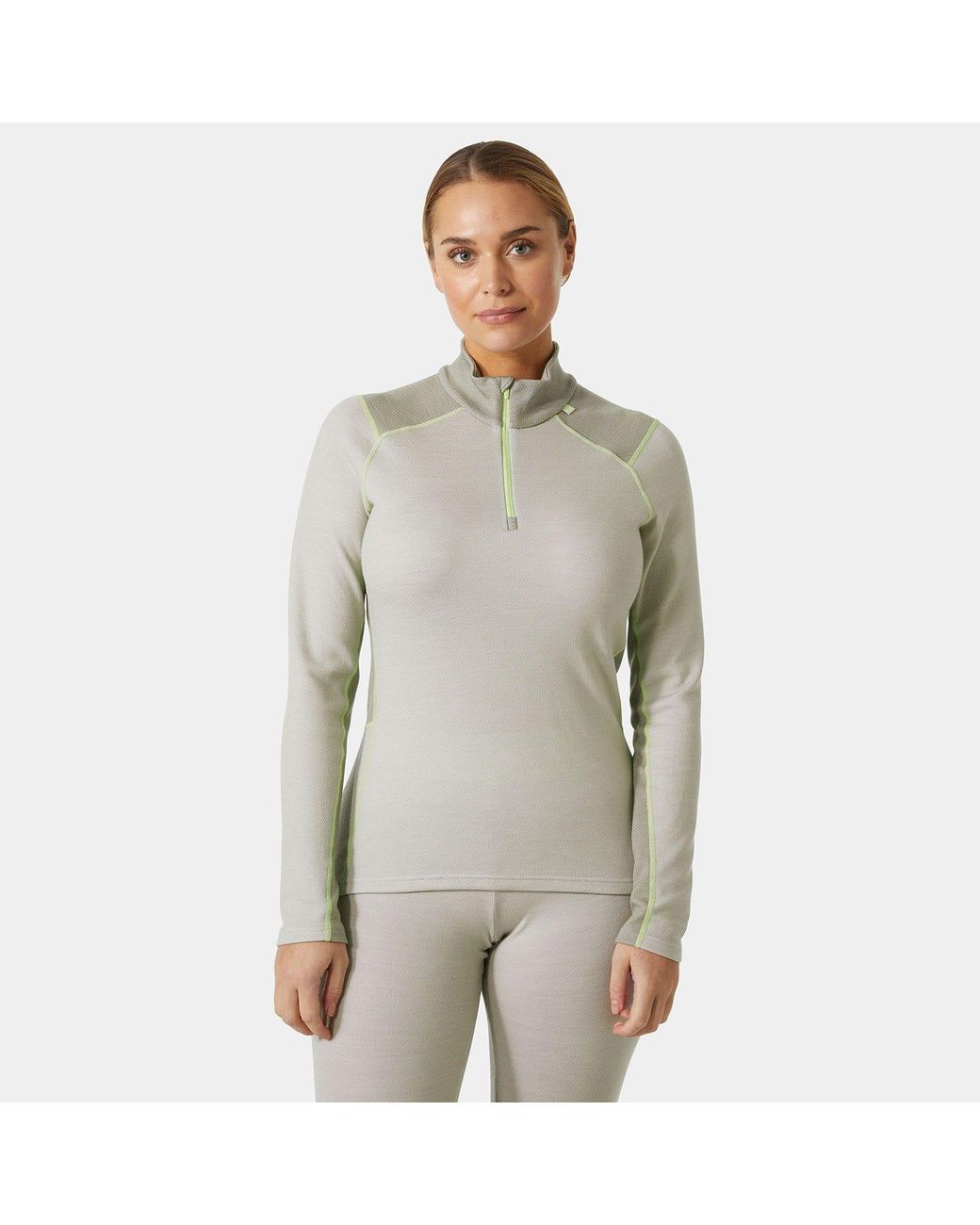 Helly Hansen Gray Lifa Merino Midweight 1/2 Zip