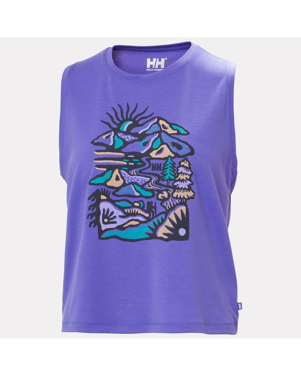 Helly Hansen Purple Skog Graphic Tank Top