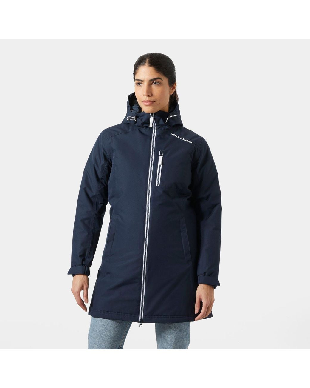 Helly Hansen Long Belfast Insulated Winter Jacket Blue