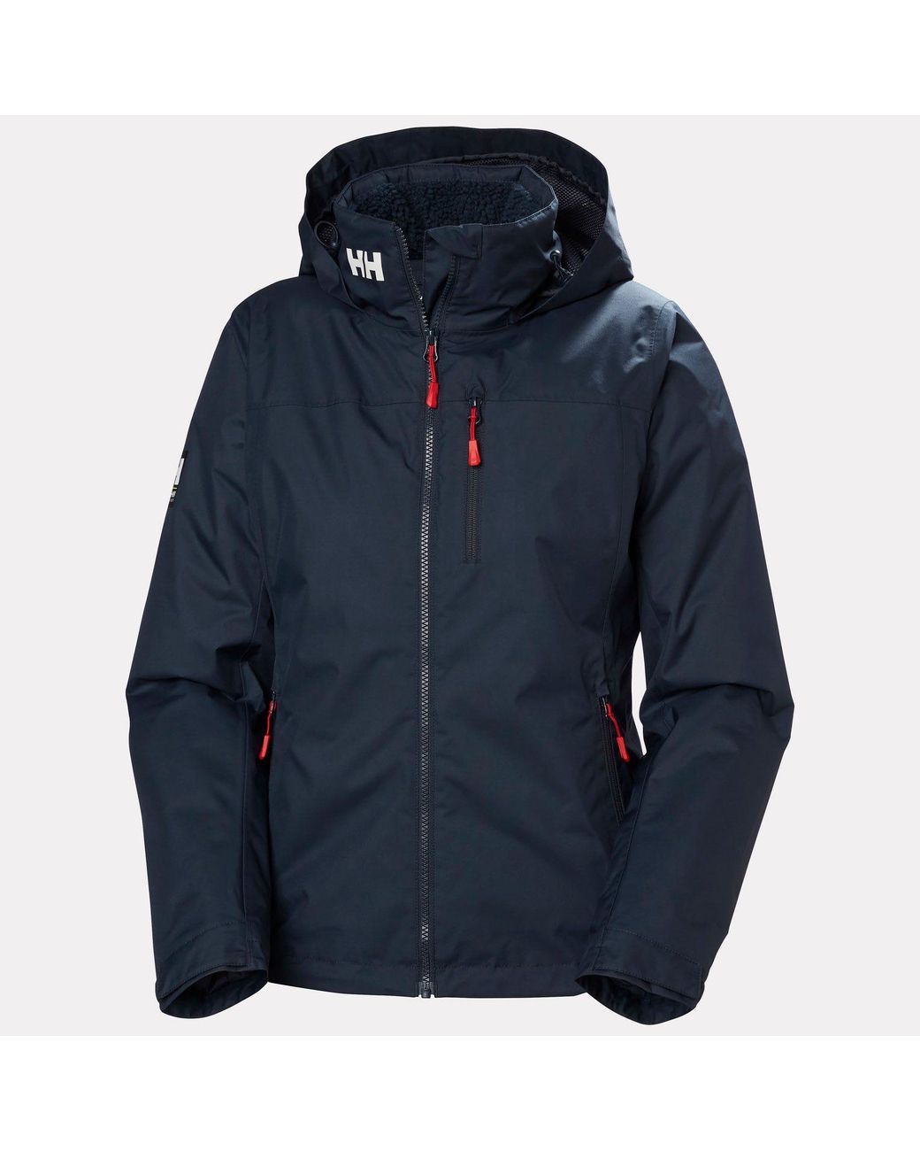 Crew Hooded Pile Jacket Mujer Helly Hansen de color Blue
