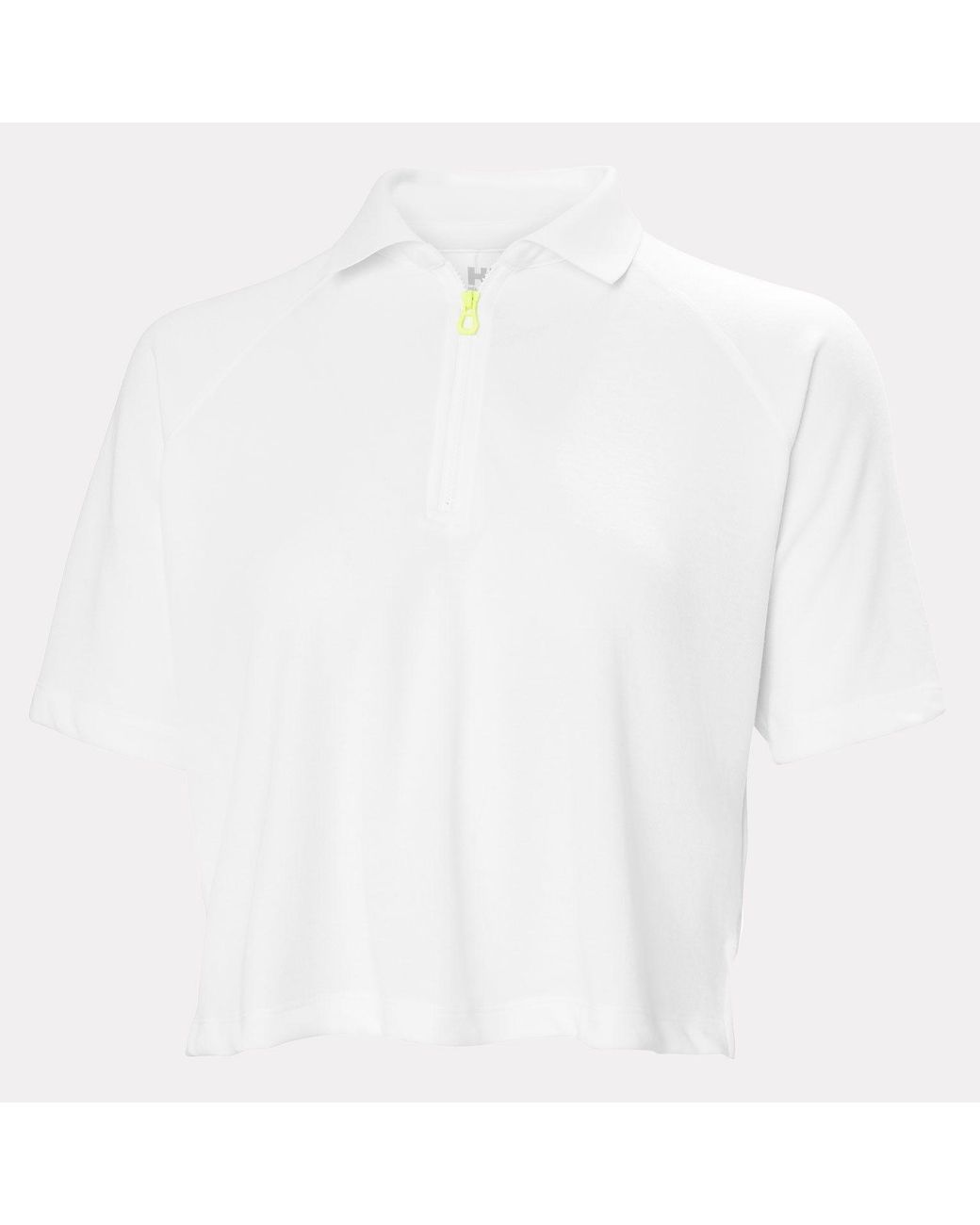 Helly Hansen White Inshore Zip Crop Polo