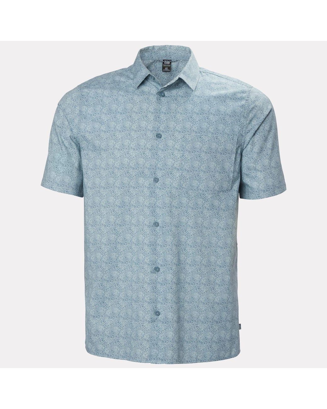 Helly Hansen Blue Viken Short Sleeve Shirt for men