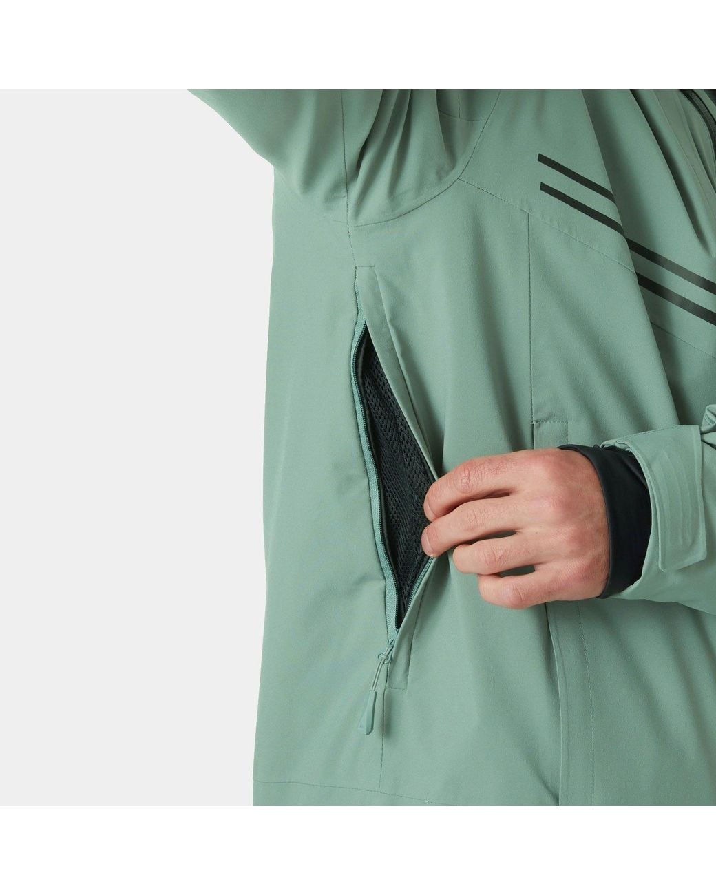 Helly Hansen Green Alpha Infinity Waterproof Ski Jacket for men