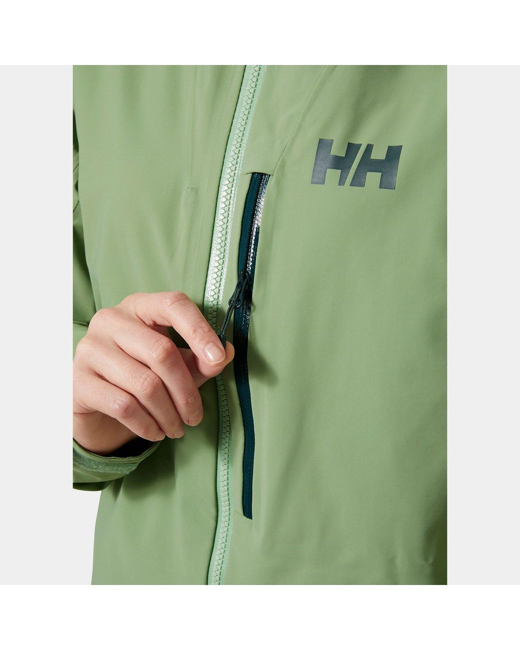 Helly Hansen Green Verglas Backcountry Ski Shell Jacket
