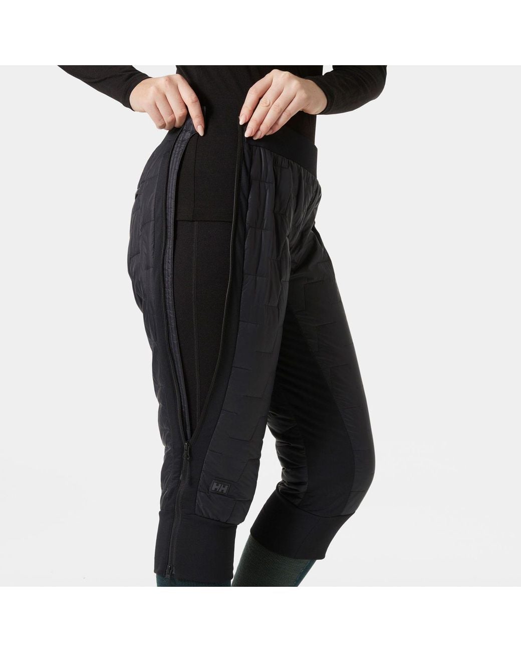 Helly Hansen Black Lifaloft Full Zip Insulator Pants